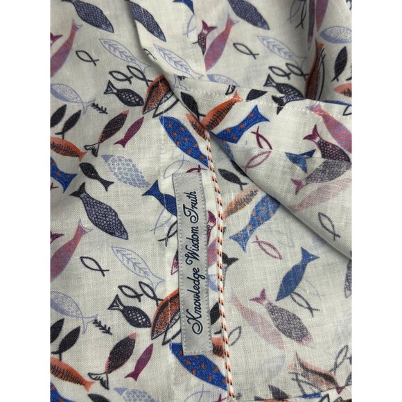 Robert Graham Mens Carpenter Fish Tailored Fit Button Front Shirt Small - Picture 5 of 5